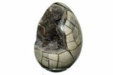 Septarian Dragon Egg Geode - Black Crystals #246064-2